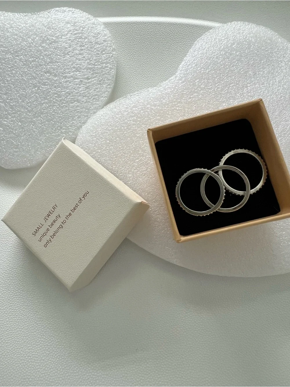 Vintage Style CZ Stack Ring Set 3-Piece Silver Plated Rings US Size 5